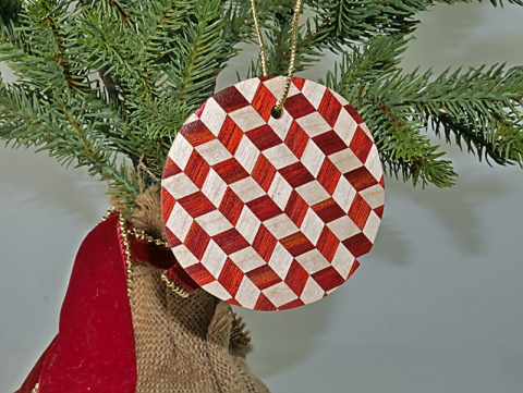 Maple and Bloodwood Ornament